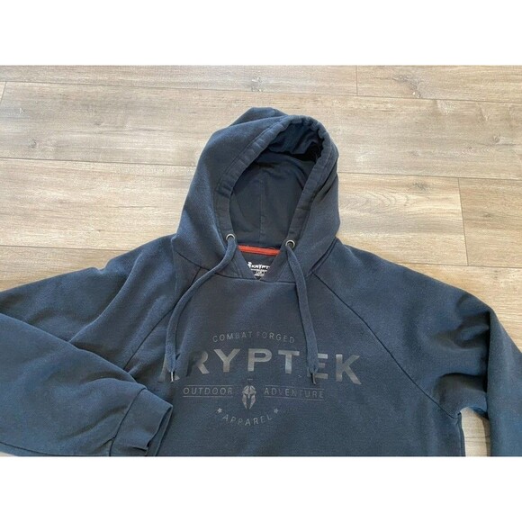 Kryptek Covert Hoodie Mens Large Black Pullover Hunting Sweatshirt Jacket - Picture 2 of 9